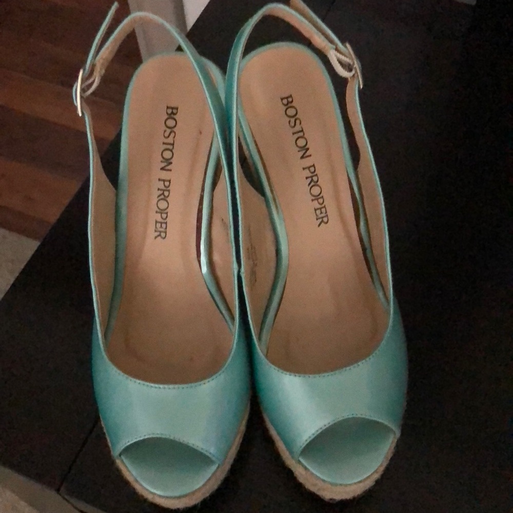 BOSTON PROPER WEDGE PLATFORM SHOES